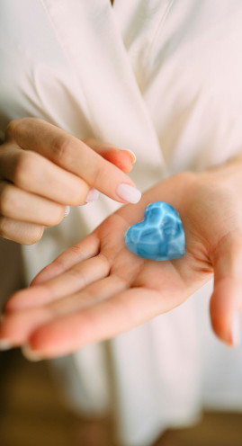 Larimar  Heart in Hand